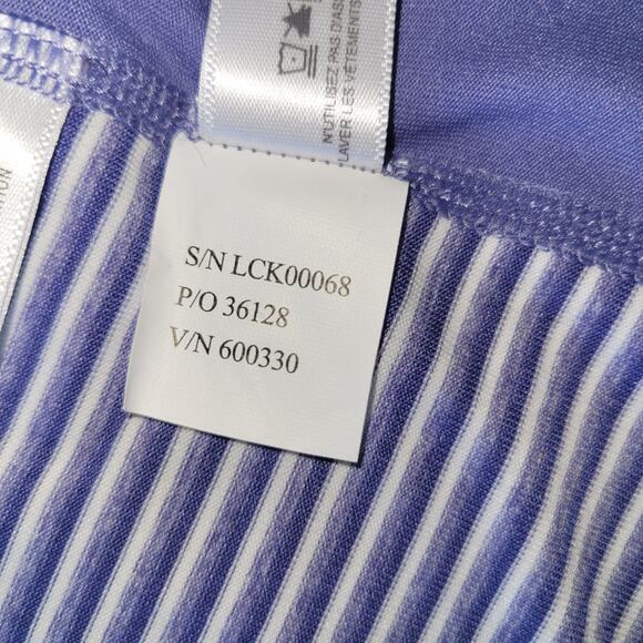 NWT Cutter & Buck Forge Half-Zip Stripe Top Size XXL Hyacinth White Golf Tennis - Picture 9 of 10